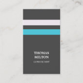 モダングエレガントレーブルーストライプコンサルタント 名刺 (正面)