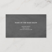 モダングエレガントレーホワイトハサミ美容師 名刺 (裏面)