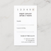 モダングエレガントレー白ストライプ美しい ロイヤリティカード (裏面)