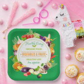 モダングオーガニックリー食べ物健康 ペーパープレート (パーティー)