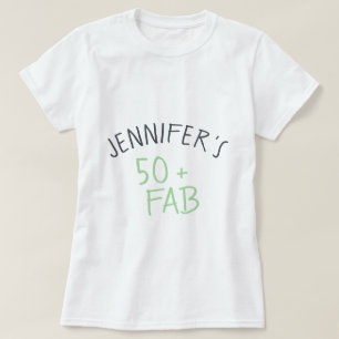 モダングカジュアルリーンブラック50ファブラス誕生日 Tシャツ