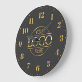 モダングスタイリッシュレーブランド会社のロゴ ラージ壁時計 (傾斜)