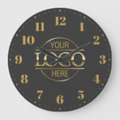 モダングスタイリッシュレーブランド会社のロゴ ラージ壁時計 (正面)