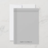 モダングストライプレー- 3x5卒業案内 招待状 (裏面)