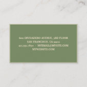 モダングミニマルリープロフェッショナル事業 名刺 (裏面)