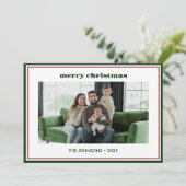 モダングミニマルン縁ど写真ホリデーカード シーズンカード (スタンド正面)