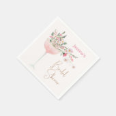 モダングラス ワイルドフラワー ブライダルシャワー ペーパーナプキン スタンダードカクテルナプキン (角)