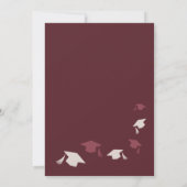 モダングラッエレガントドキャップ&タッセル写真卒業 案内状 (裏面)