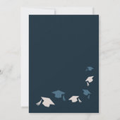 モダングラッエレガントドキャップ&タッセル写真卒業 案内状 (裏面)