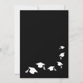 モダングラッエレガントドキャップ&タッセル写真卒業 案内状 (裏面)