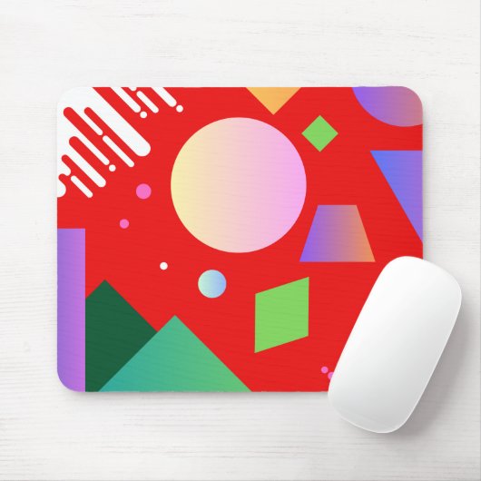 モダングラデーションの背景（赤） マウスパッド (マウス)