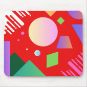 モダングラデーションの背景（赤） マウスパッド (正面)
