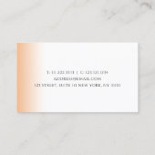 モダングラデーションオレンジ色の白いメイクアップ 名刺 (裏面)