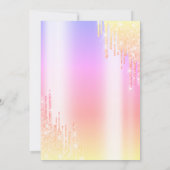 モダングラデーショングリッタードリップススイーツ16招待状 招待状 (裏面)