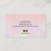 モダングラデーションバラ金ゴールド 名刺 (裏面)