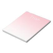 モダングラデーションパーソナライズされたNotepad,ピンク ノートパッド (回転)