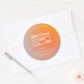 モダングラデーション製品キャンドルラベル ラウンドシール (封筒)