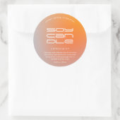 モダングラデーション製品キャンドルラベル ラウンドシール (バッグ)