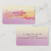 モダングラデーション，水彩ブラシストローク 名刺 (正面/裏面)