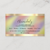 モダングラデーションUnicorn額面自筆証書 名刺 (裏面)