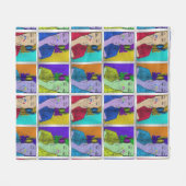 モダングラフィッガーリークプリント10代のファッション フリースブランケット (正面(横))