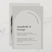 モダングラフィックタイポグラフィ写結婚真 セーブザデート (正面/裏面)