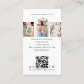 モダングラフィックデザイナープロフェッショナルフォトQRコード 名刺 (裏面)