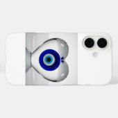 モダングラフィックデザイン邪眼ハートアイコン Case-Mate iPhoneケース (裏面 (横))