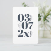 モダングラフィックミニマルウェディングの日付を保存 (スタンド正面)