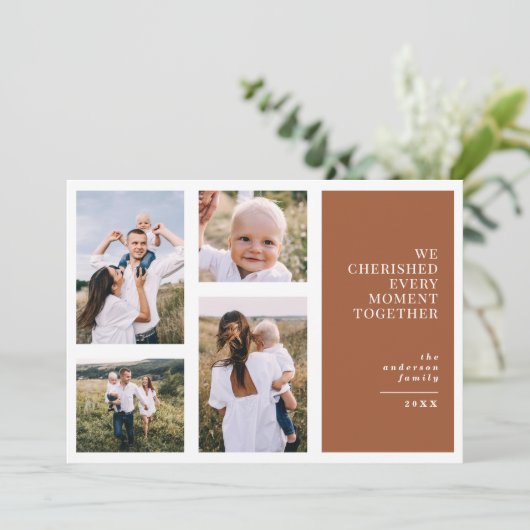 モダングラフィック感謝のクリスマスの写数々の真 案内状 (スタンド正面)