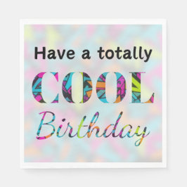 モダングラフィティネオンエフェクトで超クールな誕生日 スタンダードランチョンナプキン