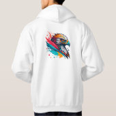 モダングラフィティーファルコンTシャツ パーカ (裏面)
