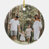 モダングラフミニマルト赤と白 セラミックオーナメント (裏面)