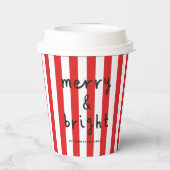 モダングラフミニマルト赤と白 紙コップ (裏面)