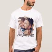 モダングランジカスタムフォトの最高のパパ Tシャツ (正面)