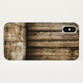 モダングランジスタイルの木板 2Dエフェクト Case-Mate iPhoneケース (裏面(横))