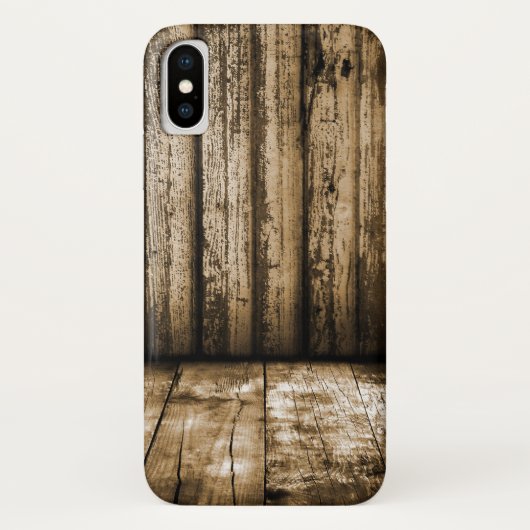 モダングランジスタイルの木板 2Dエフェクト Case-Mate iPhoneケース (裏面)