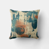 モダングランジスタイルブルーラウンドシェイプデザイン クッション (裏面)