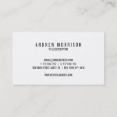 モダングランジモノグラムONブラックウッド 名刺 (裏面)