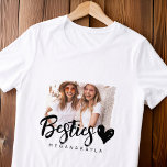 モダングランジ最高の友達BFF写真 トライブレンドＴシャツ<br><div class="desc">デザインは、おもしろいとよくはしゃぐsans serifおよびserifフォントを含むタイポグラフィで構成される。写真のカスタム追加</div>
