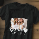 モダングランジ最高の友達BFF写真 Tシャツ<br><div class="desc">デザインは、おもしろいとよくはしゃぐsans serifおよびserifフォントを含むタイポグラフィで構成される。写真のカスタム追加</div>