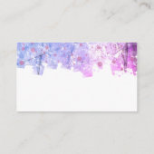 モダングランジ芸術的ピンクと紫結婚の エンクロージャーカード (裏面)