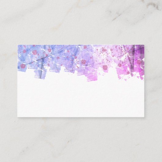 モダングランジ芸術的ピンクと紫結婚の エンクロージャーカード (裏面)