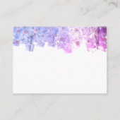 モダングランジ芸術的ピンク紫色の結婚式RSVP エンクロージャーカード (裏面)