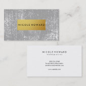 モダングランジ金スタイリッシュ属フェイク金ゴールド 名刺 (正面/裏面)