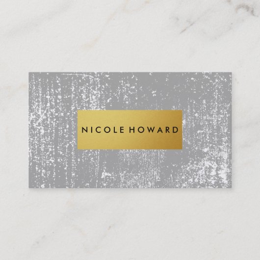 モダングランジ金スタイリッシュ属フェイク金ゴールド 名刺 (正面)