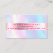 モダングリッターの点滅、メイクアップアーティストホログラフィー 名刺 (裏面)