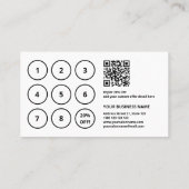 モダングリッターまつげサロンロイヤリティカード ロイヤリティカード (裏面)