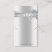 モダングリッターイヤリングネックレス表示カード 名刺 (正面)