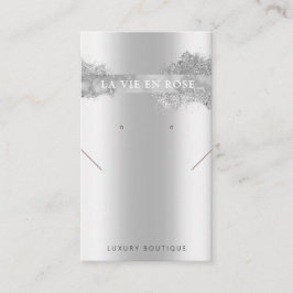 モダングリッターイヤリングネックレス表示カード 名刺